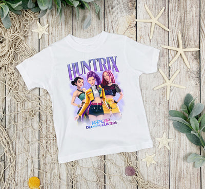 Huntrix K-pop fan shirt with 3D pop art idol print