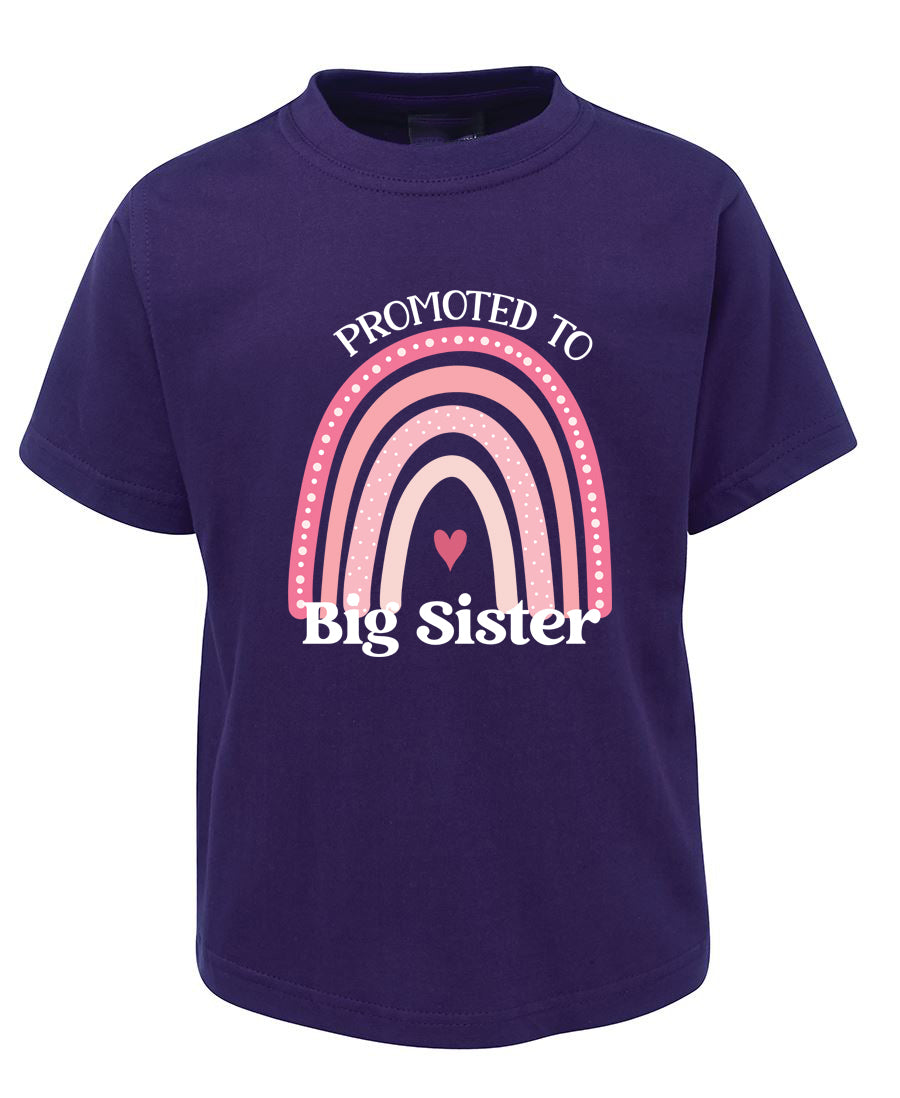 Promoted to Big Sister - Rainbow Pregnancy Announcement Tshirt