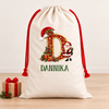 Personalised Christmas Initial Santa Sack – Red Santa Presents