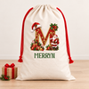 Personalised Christmas Initial Santa Sack – Red Santa Presents