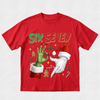 Santa with Grinch Hands 6 7 - Christmas Tshirt