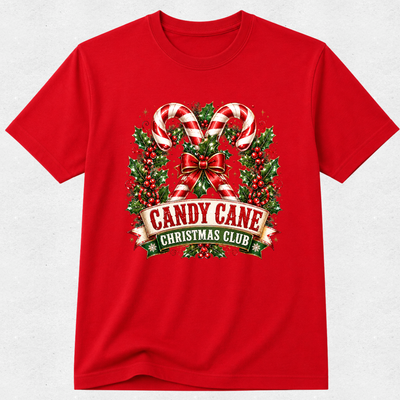 Candy Cane Christmas Club Tshirt