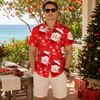 Christmas Button Up Shirt  – Red