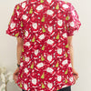 Christmas Unisex Printed Scrubs - Red Santa