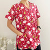 Christmas Unisex Printed Scrubs - Red Santa