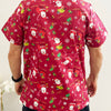Christmas Unisex Printed Scrubs - Red Santa Claus