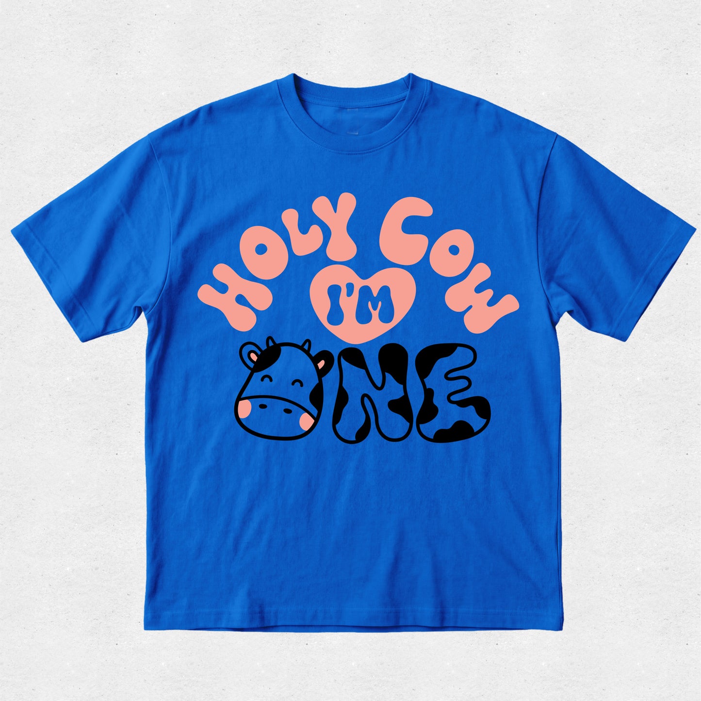 Holy Cow I'm One Birthday T-Shirt | First Birthday Cow Tee