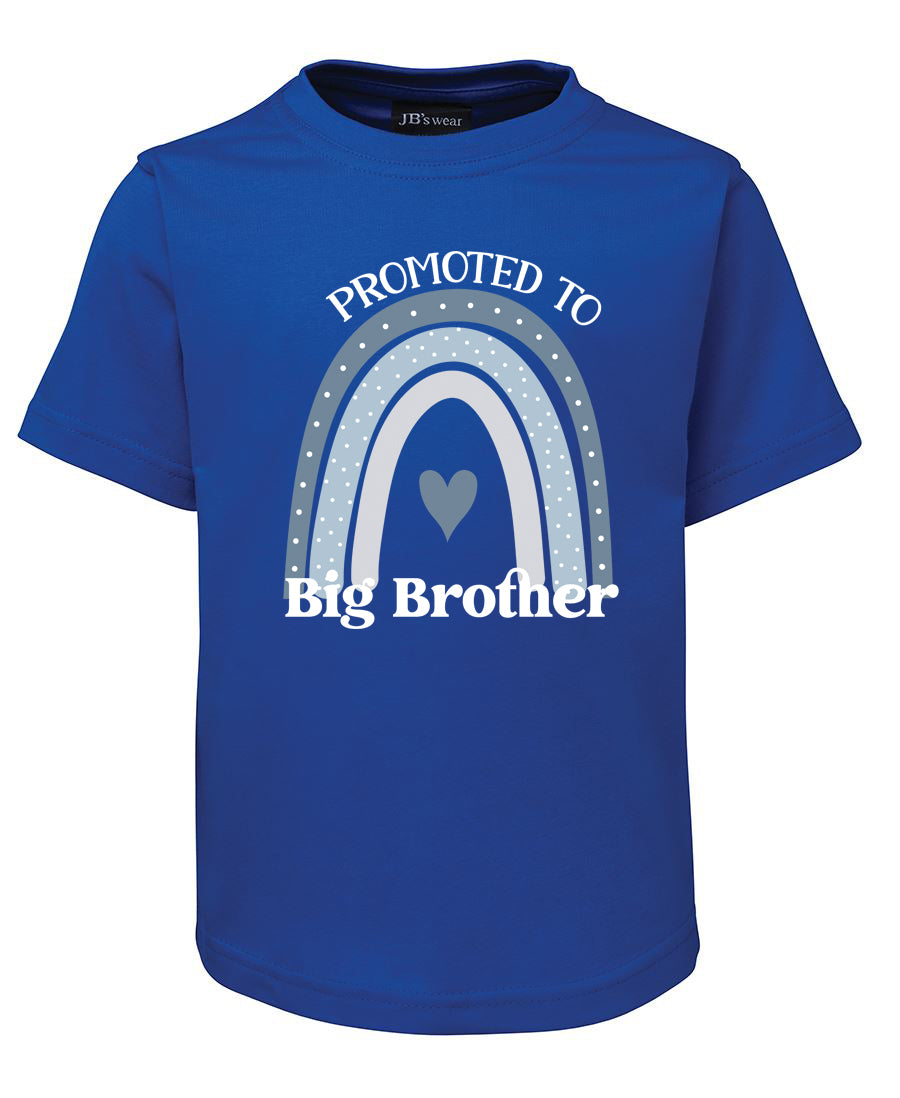 Promoted to Big Brother with Rainbow - Pregnancy Announcement Tshirt