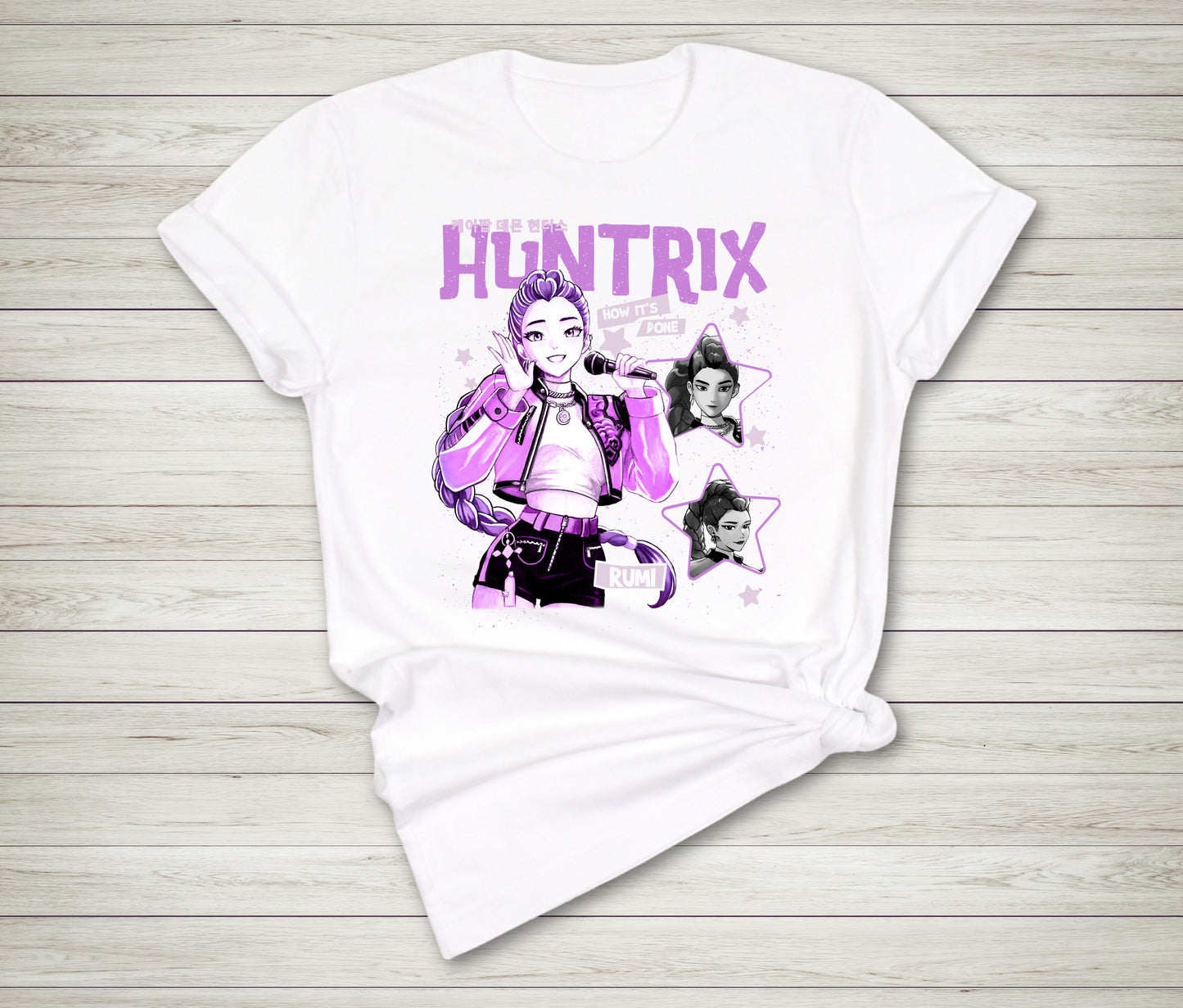 K-Pop idol Rumi concert poster inspired graphic tee