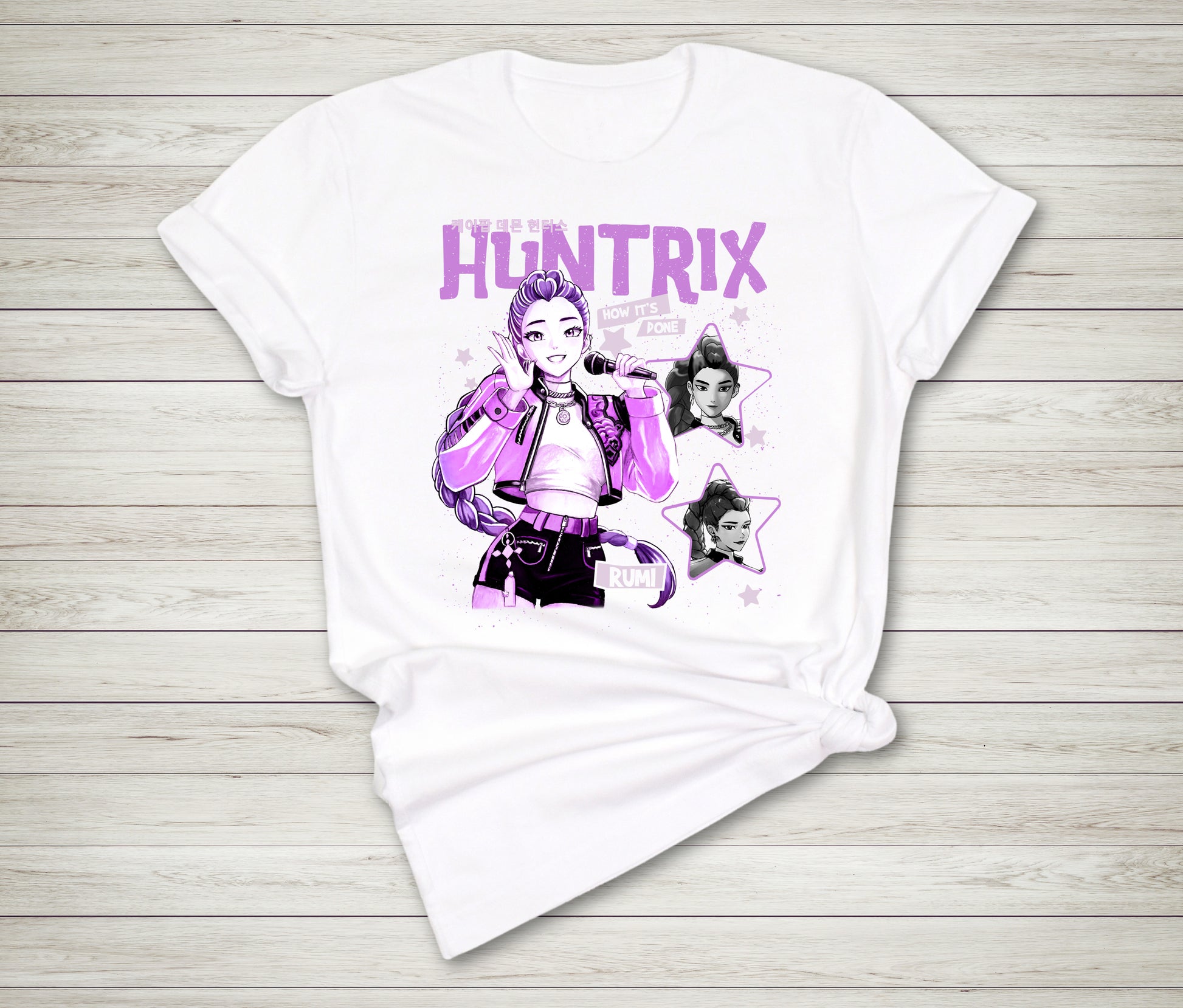 K-Pop idol Rumi concert poster inspired graphic tee