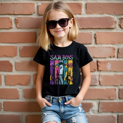 Saja Boys Squad t-shirt with K-Pop Demon Hunters Netflix inspired design