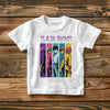 K-Pop Demon Hunters t-shirt featuring Saja Boys in squad layout