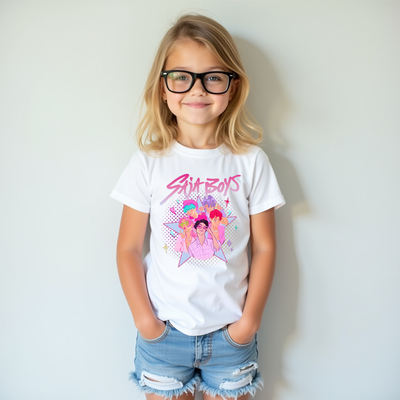 Saja Boys pop group t-shirt from K-Pop Demon Hunters Netflix series