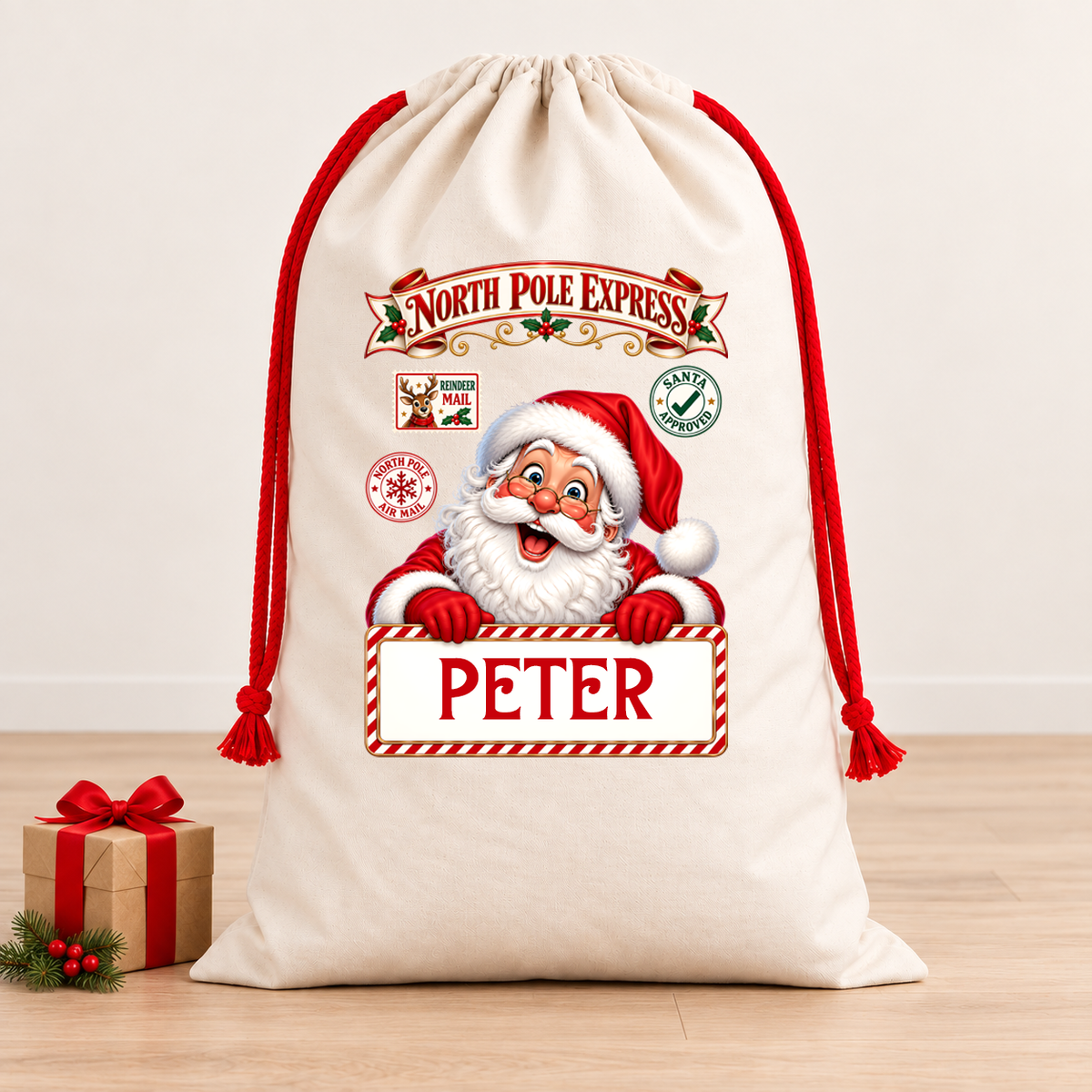 Personalised Christmas Santa Sack – North Pole Express - Santa