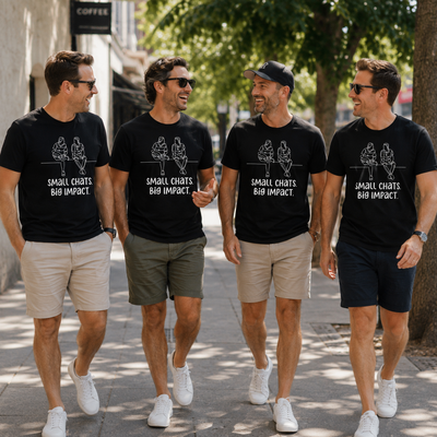 Small Chats Big Impact Boys - Mental Health & Kindness Tshirt