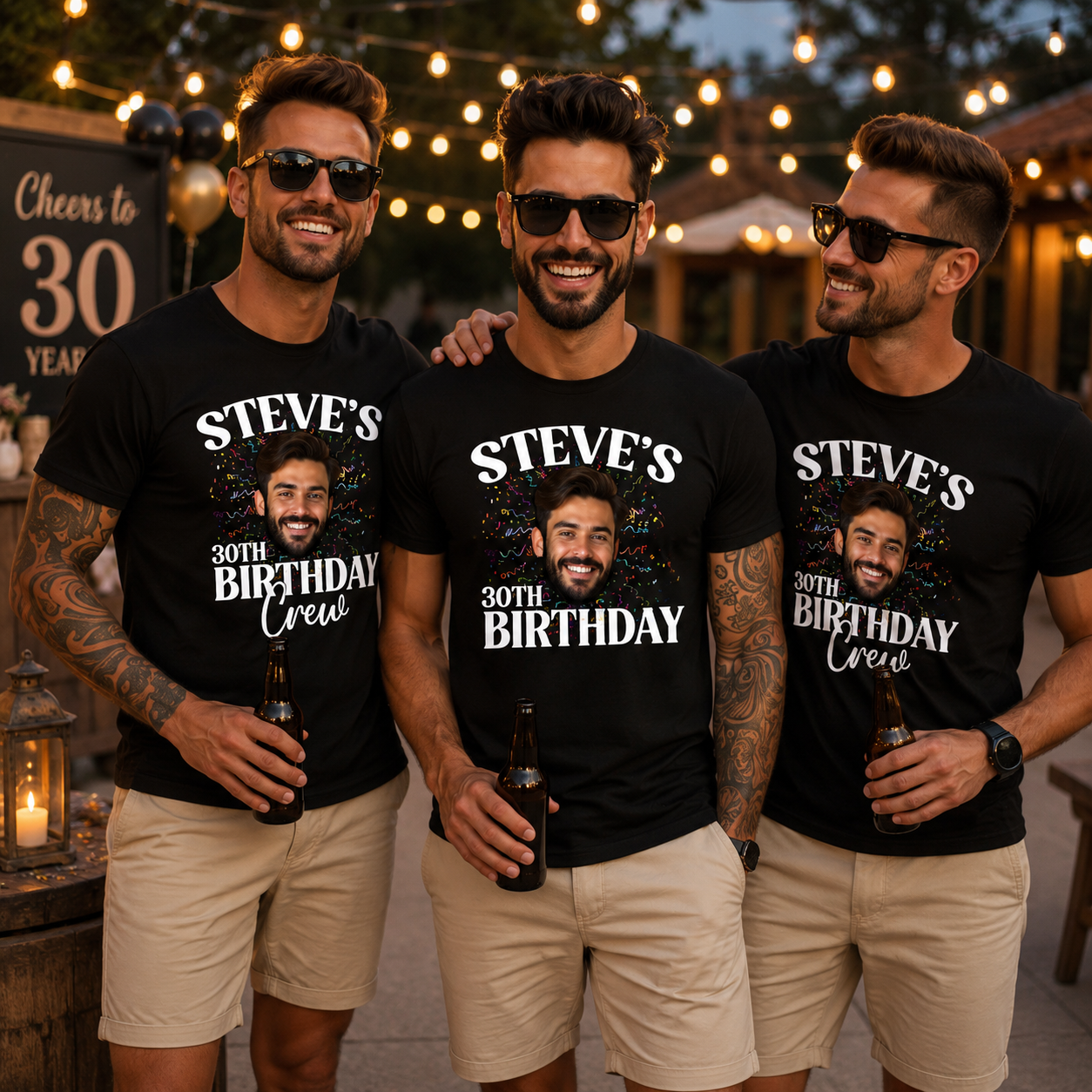 Custom Photo Face Birthday Tshirt