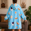 Oversized Wearable Blanket Hoodie – Plush & Personalised - Sushi