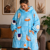 Oversized Wearable Blanket Hoodie – Plush & Personalised - Sushi