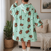 Oversized Wearable Blanket Hoodie – Plush & Personalised - Teddy Bear