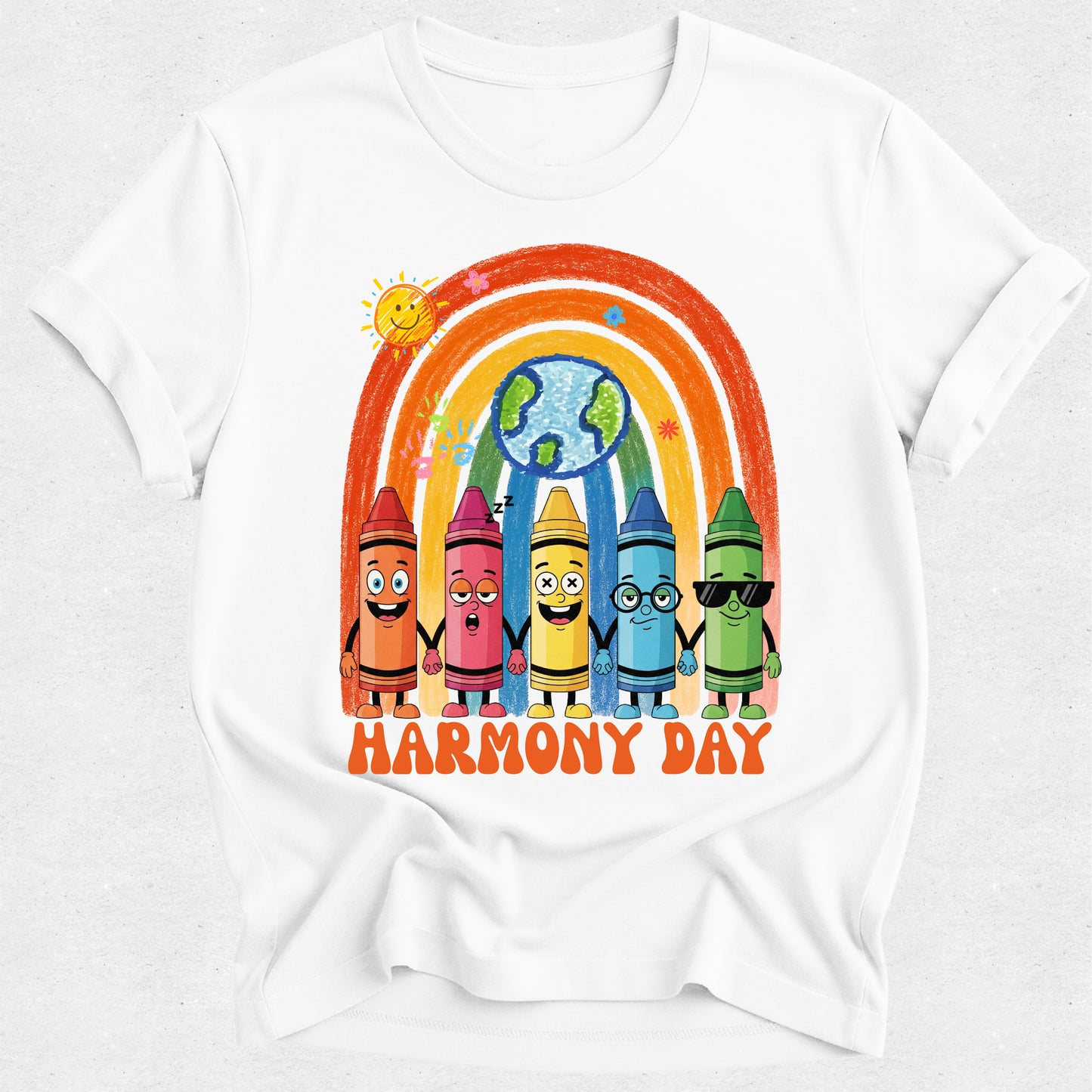 Rainbow Crayon - Harmony Day Tshirt