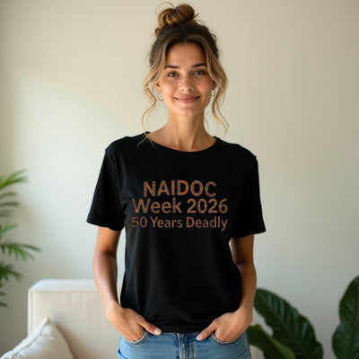 NAIDOC Week Tshirt – 50 Years Deadly - Celebrating Design
