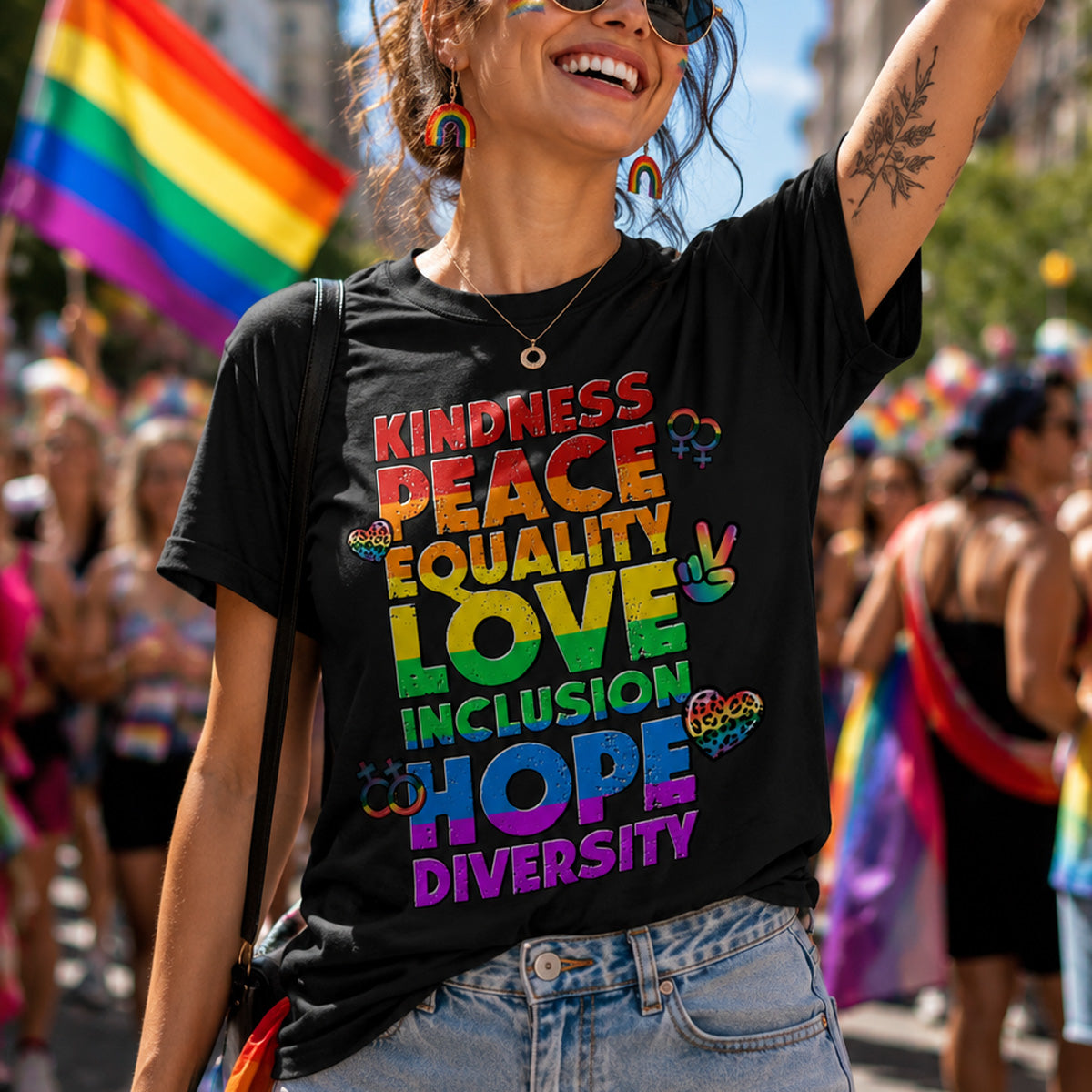 Kindess Peace Equality Pride Tshirt