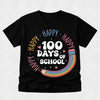 Happy 100 Days of School - Curved Pencil Students & Teacher Tshirt
