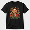 Reindeer Knit Look Merry Christmas Tshirt