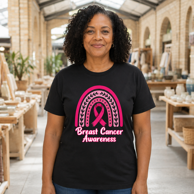 Ribbon Rainbow - Breast Cancer Awareness Tshirt