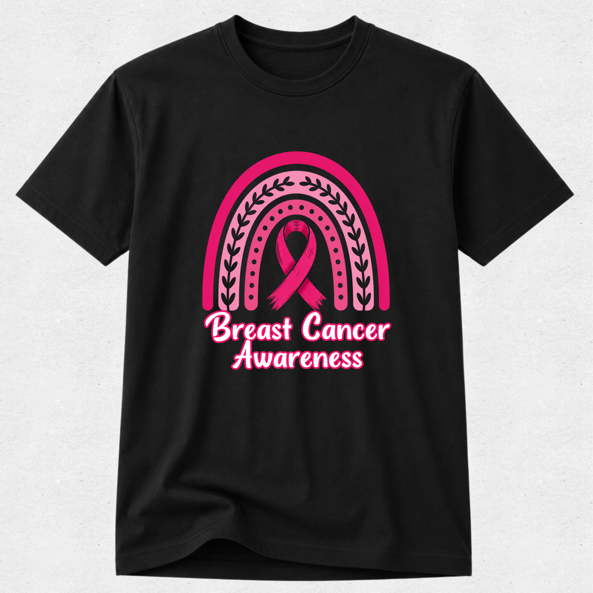 Ribbon Rainbow - Breast Cancer Awareness Tshirt