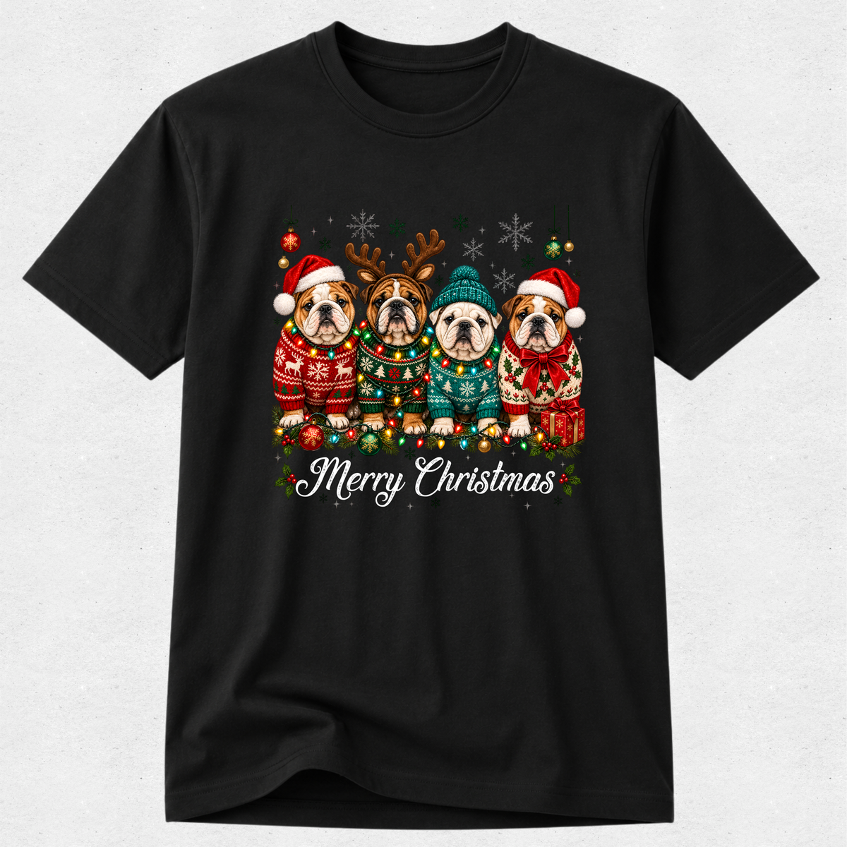 Merry Christmas Pugs Edition Tshirt