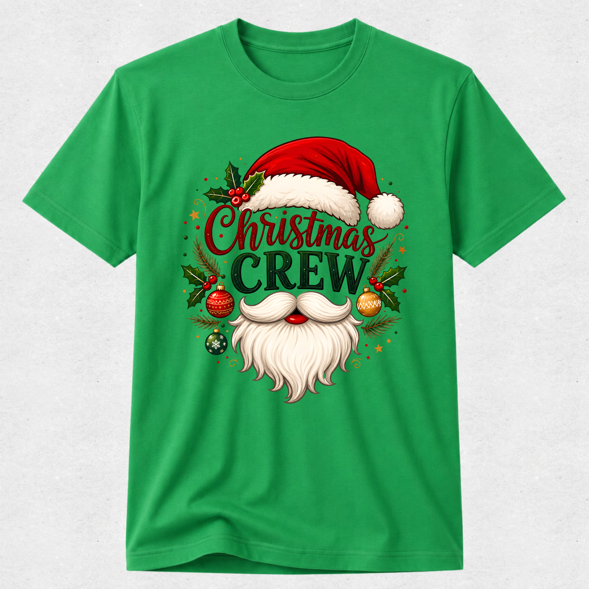 Christmas Crew Santa Face - Family & Friends Matching Tshirt