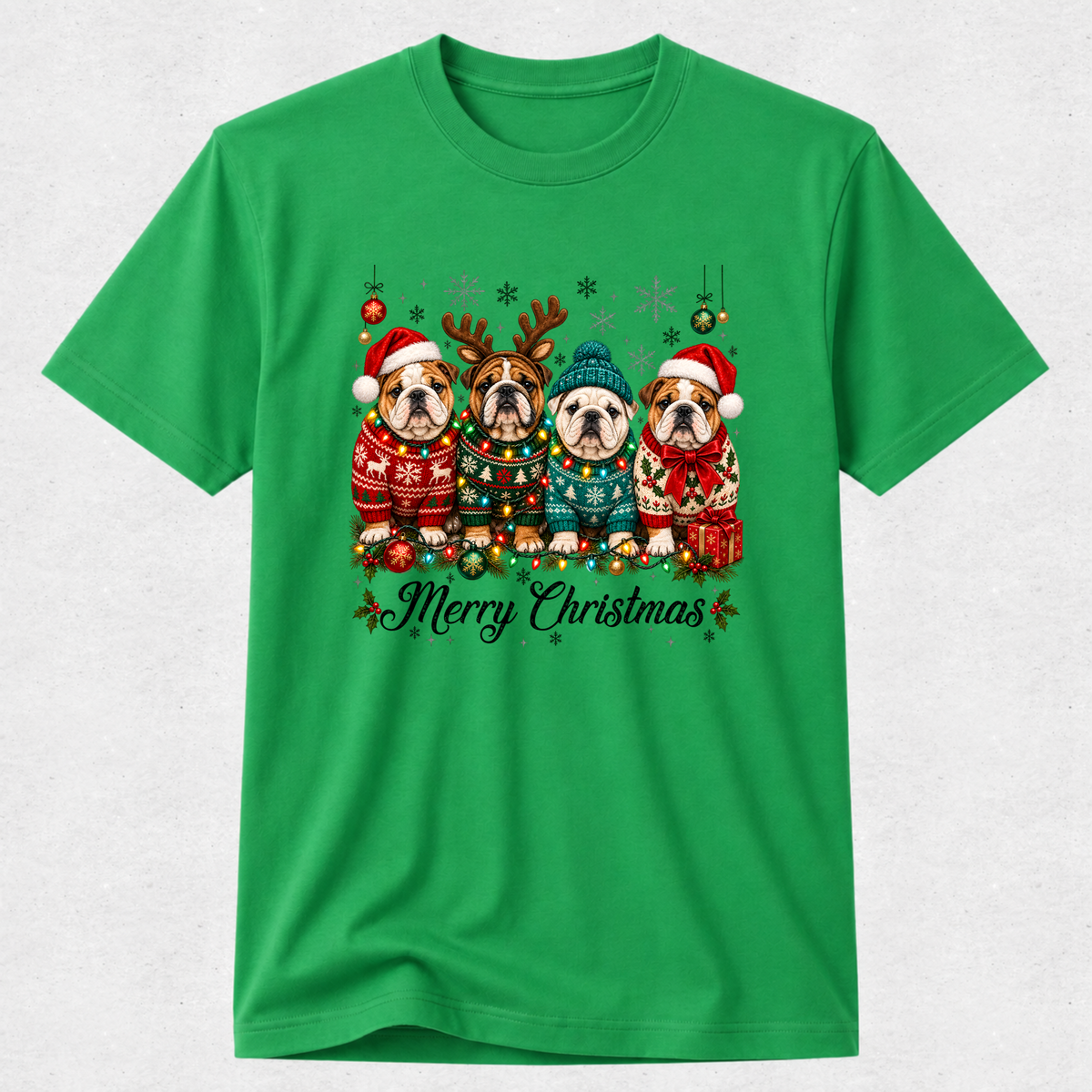 Merry Christmas Pugs Edition Tshirt