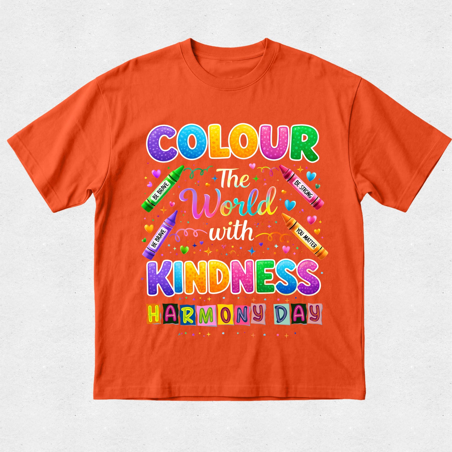 Sparkle Bright Colour the World with Kindness - Harmony Day Tshirt