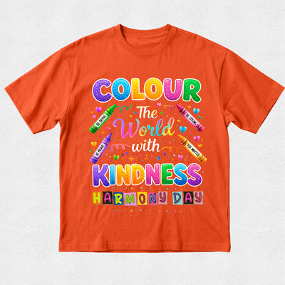 Sparkle Bright Colour the World with Kindness - Harmony Day Tshirt