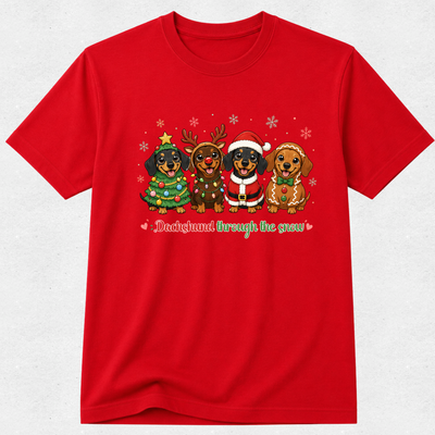 Dachshund through the Snow - Dogs Christmas Tshirt