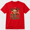 Reindeer Knit Look Merry Christmas Tshirt