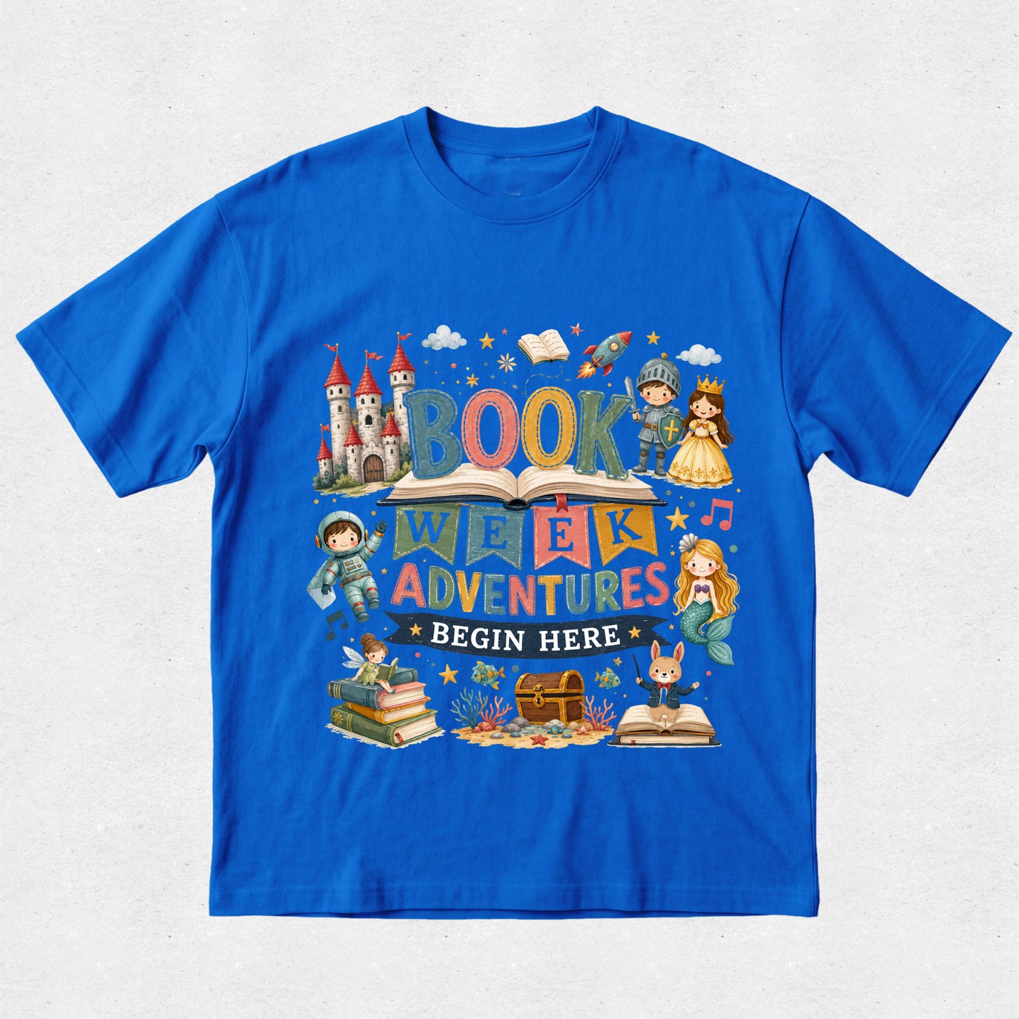 Book Week Adventures Begin Here Tshirt - School Events