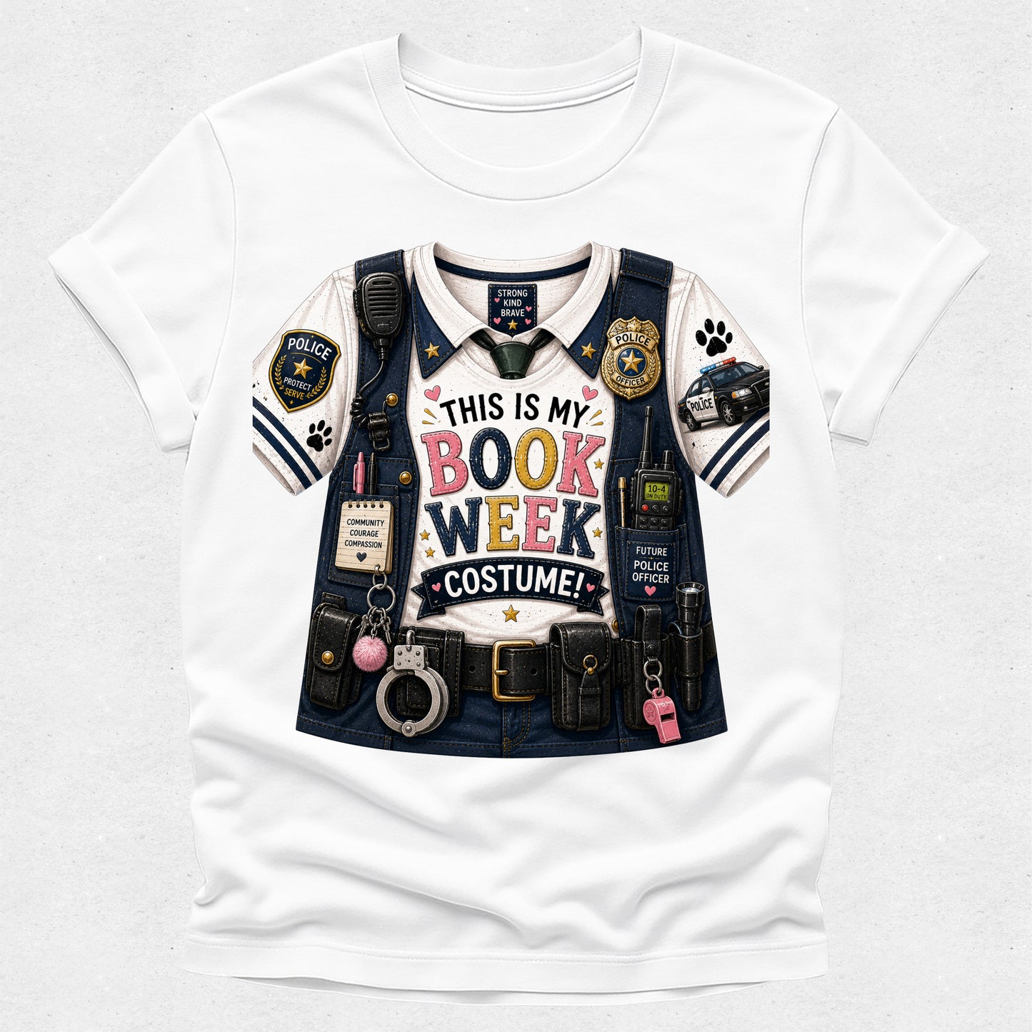 Book Week Costume Tshirt - Policewoman