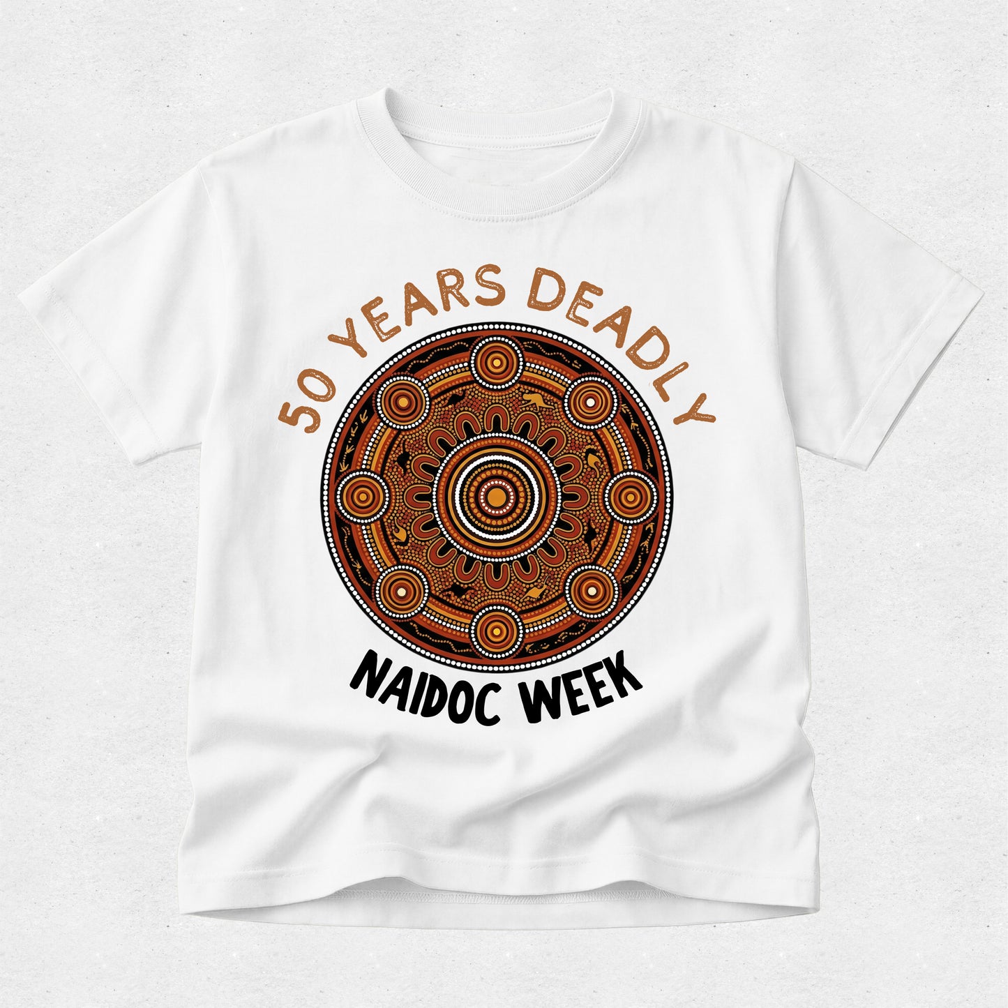 NAIDOC Week TShirt – Celebrate NAIDOC 50 Years Deadly