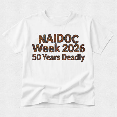 NAIDOC Week Tshirt – 50 Years Deadly - Celebrating Design