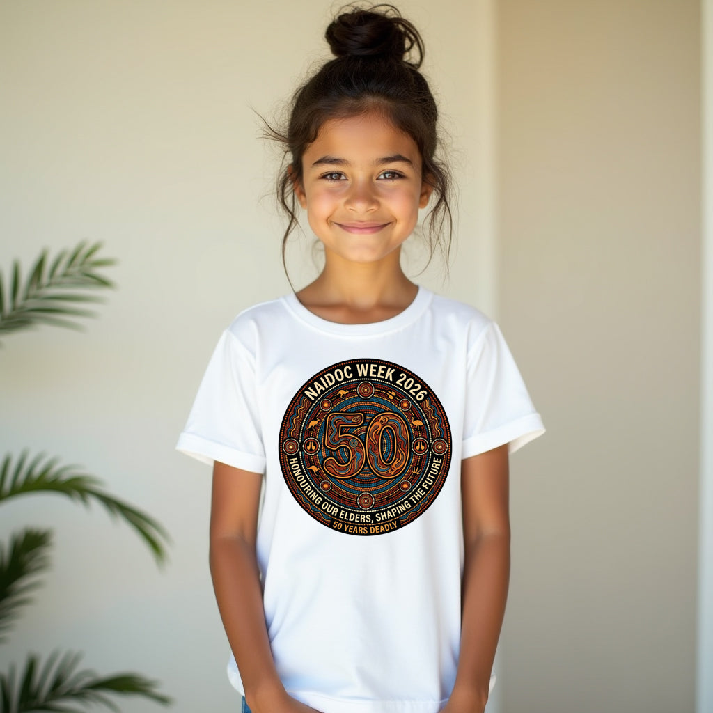 NAIDOC Week 2026 Tshirt – 50 Years Deadly - Honouring our Elders