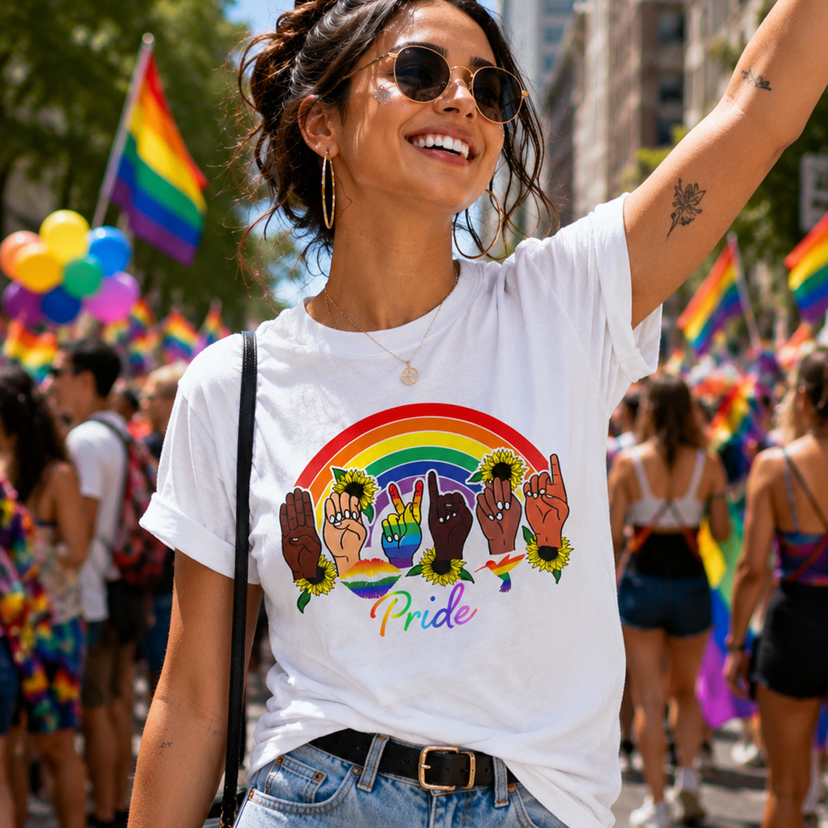 Rainbow Pride Hands Tshirt