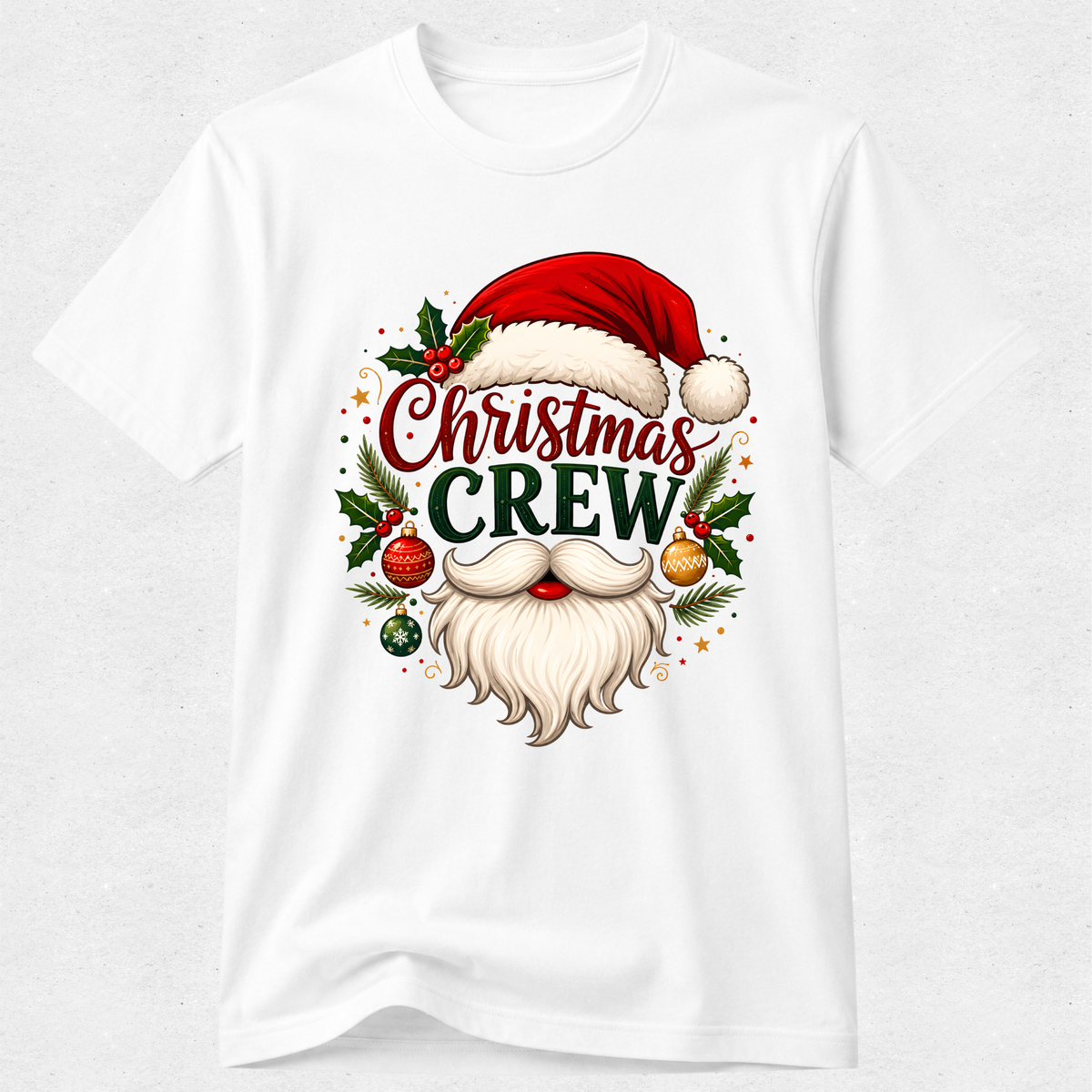 Christmas Crew Santa Face - Family & Friends Matching Tshirt