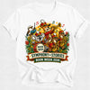 White t-shirt with 'Symphony of Stories Book Week 2026' design featuring cartoon animals playing instruments.