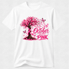 Pink Tree Ribbon Support - Breast Cancer Awareness Tshirt