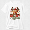 Reindeer Knit Look Merry Christmas Tshirt