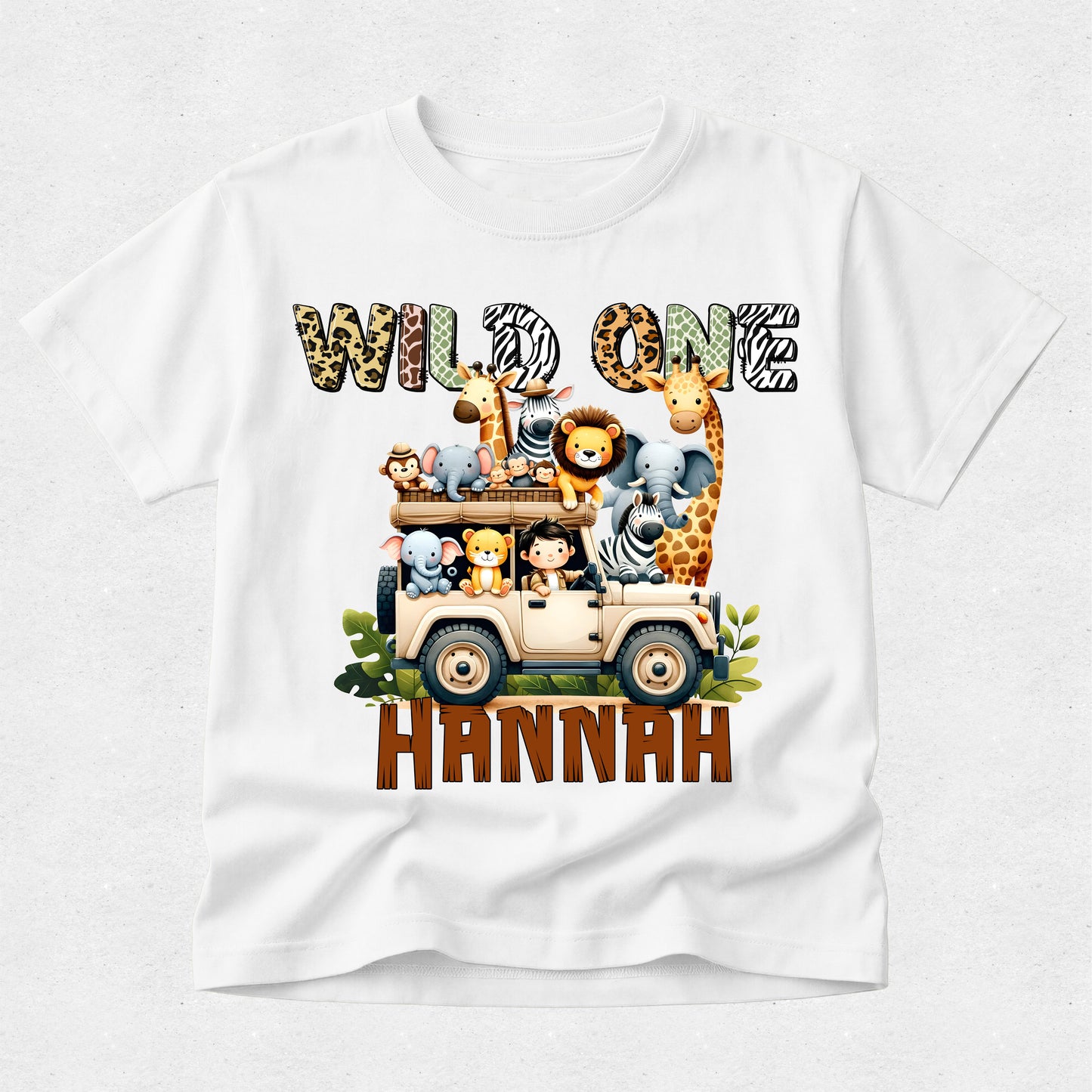 Jungle Safari Jeep Birthday Tshirt