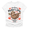 Our First Mothers Day Together Tshirt - Sloth Matching Hearts 2026