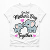 Our First Mothers Day Together Tshirt - Elephant & Baby Matching Hearts